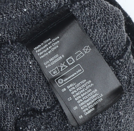 H&M Women's Black High Neck Sweatshirt, Size 12