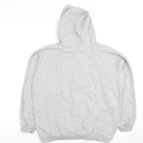 Reebok Grey Unisex Hoodie, Large, Pullover Style