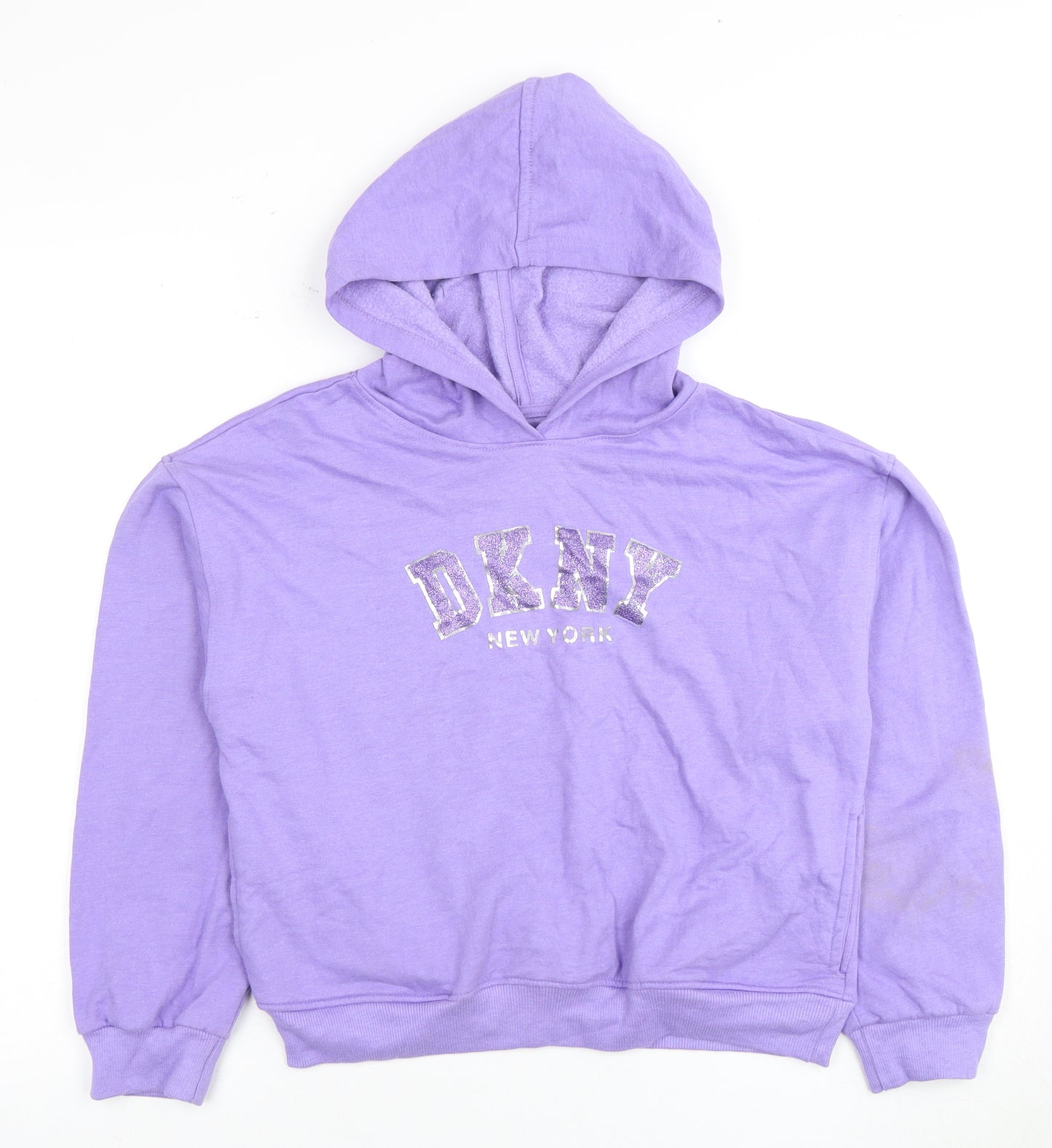 DKNY Girls Purple Logo Hoodie XL