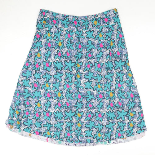 White Stuf Women's Multicoloured Floral A-Line Skirt, Size 10
