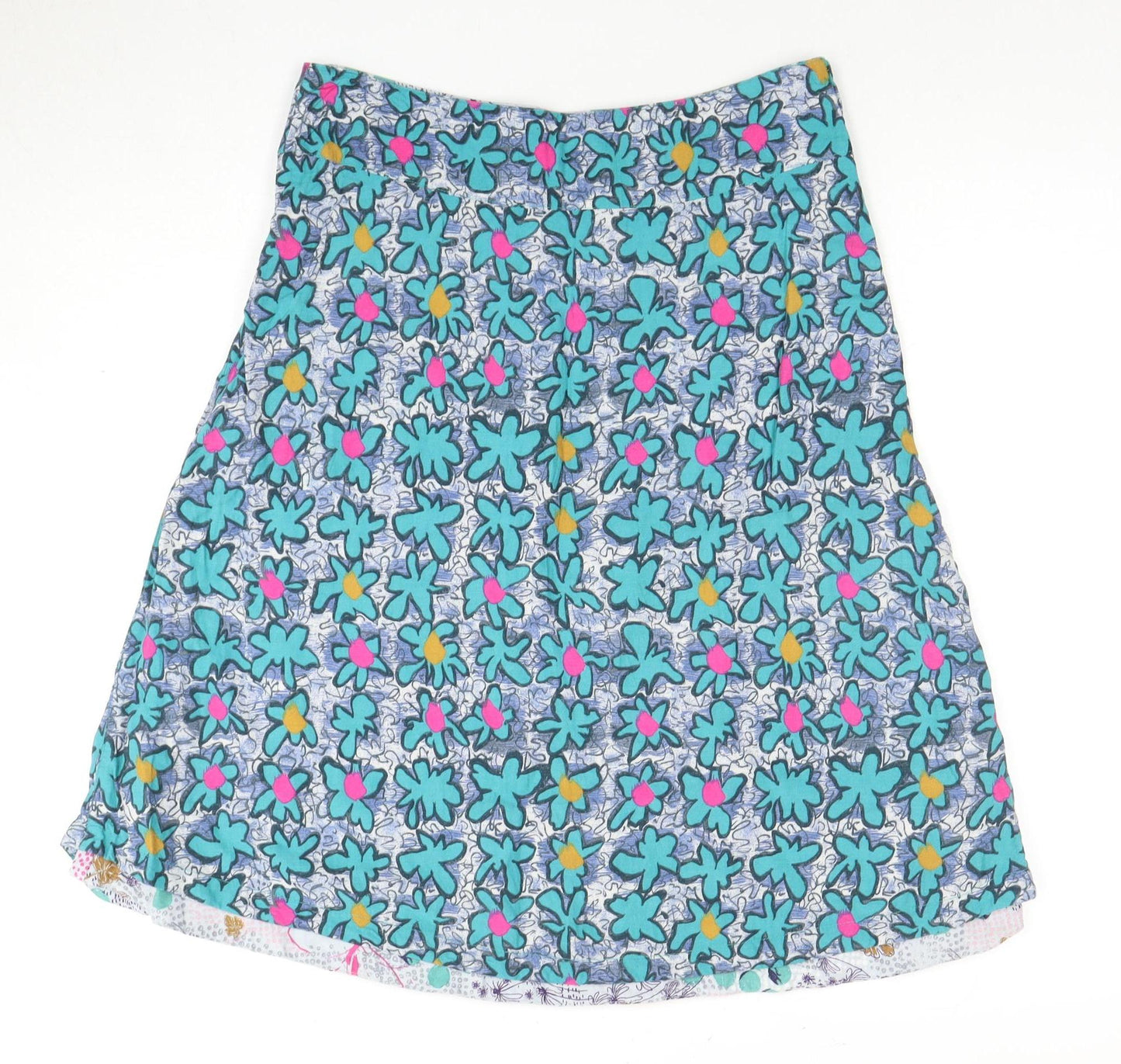 White Stuf Women's Multicoloured Floral A-Line Skirt, Size 10