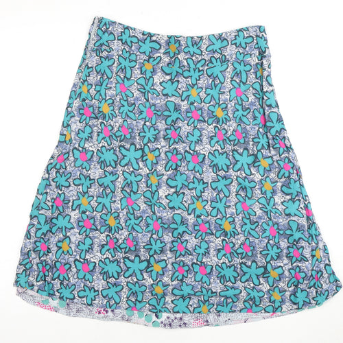 White Stuf Women's Multicoloured Floral A-Line Skirt, Size 10