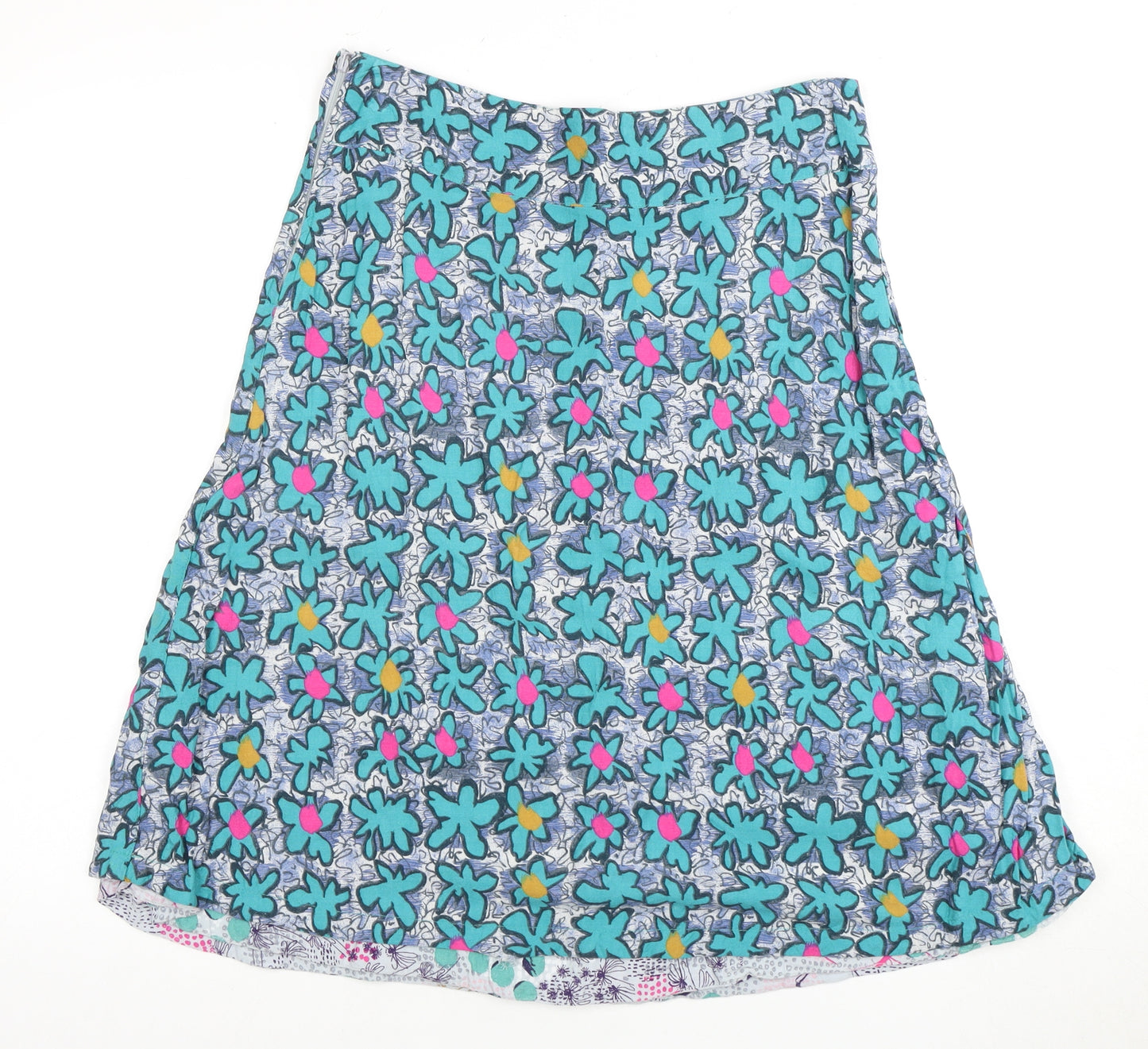 White Stuf Women's Multicoloured Floral A-Line Skirt, Size 10