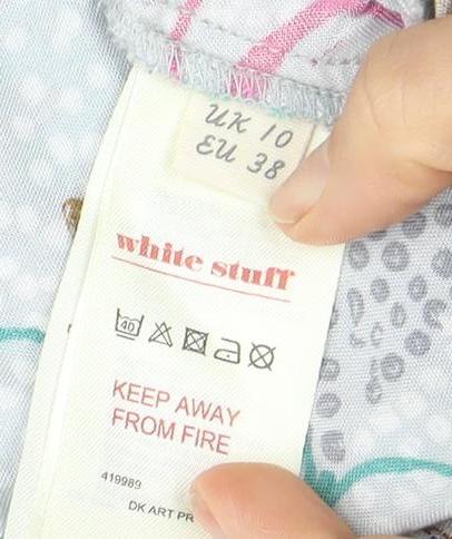 White Stuf Women's Multicoloured Floral A-Line Skirt, Size 10