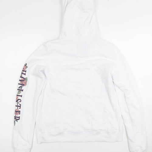 Hollister Women's White Pullover Hoodie S