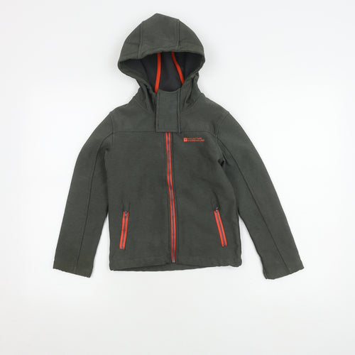 Mountain Warehouse Boys Green Soft Shell Hooded Jacket 7-8 Years