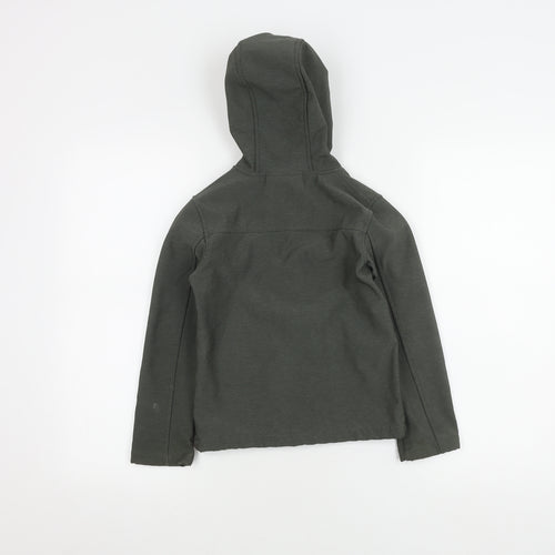 Mountain Warehouse Boys Green Soft Shell Hooded Jacket 7-8 Years