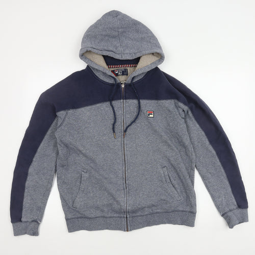 Fila Men’s Grey Hooded Jacket Medium Casual
