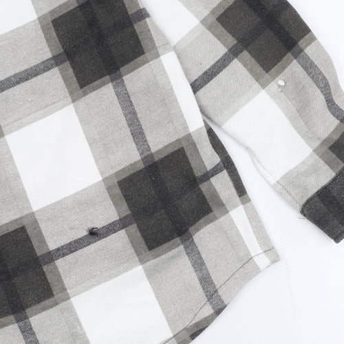 Rising Men's Multicoloured S Checked Hooded Jacket