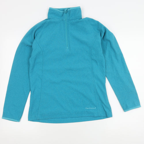 Peter Storm Women's Blue High Neck Zip Sweatshirt Size 12