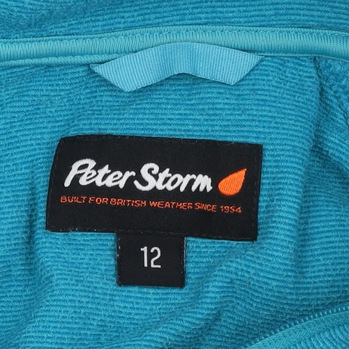 Peter Storm Women's Blue High Neck Zip Sweatshirt Size 12