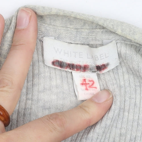 White Label Women's Grey Cardigan, M, Cotton Blend