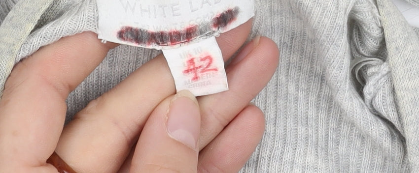 White Label Women's Grey Cardigan, M, Cotton Blend