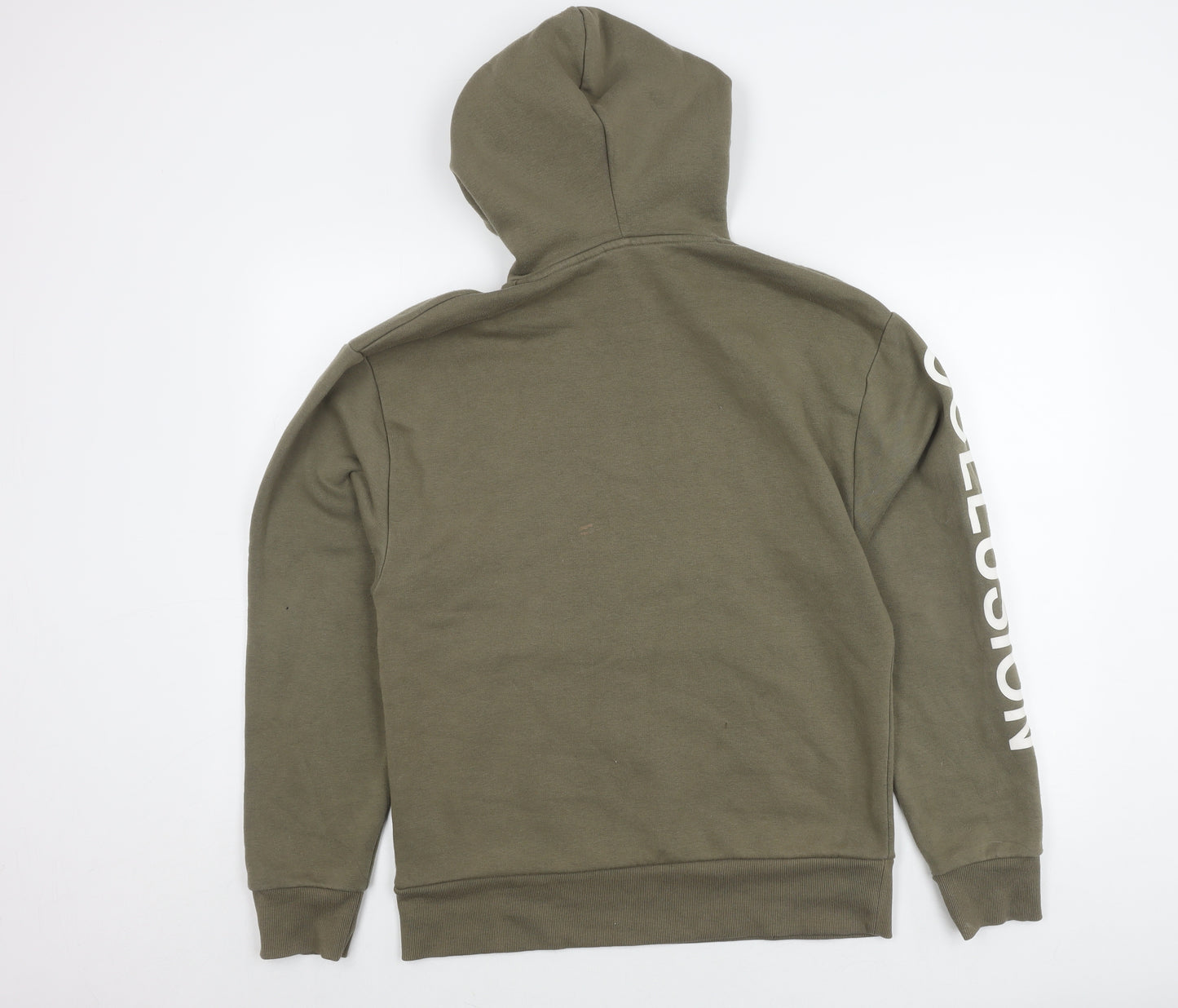Collusion Men's Green Hoodie M Pullover Logo Accent
