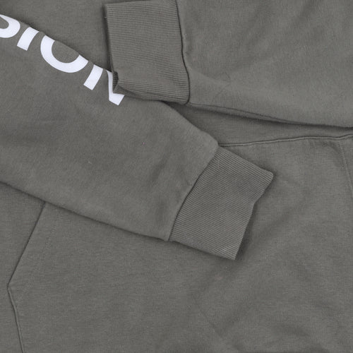 Collusion Men's Green Hoodie M Pullover Logo Accent