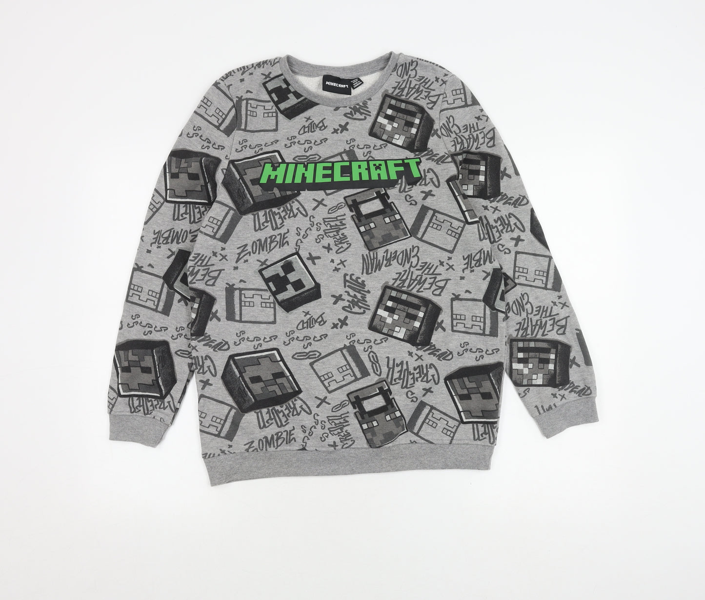 Minecraft Teens Grey Pullover Sweatshirt 164