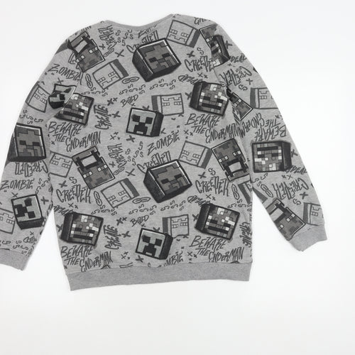 Minecraft Teens Grey Pullover Sweatshirt 164
