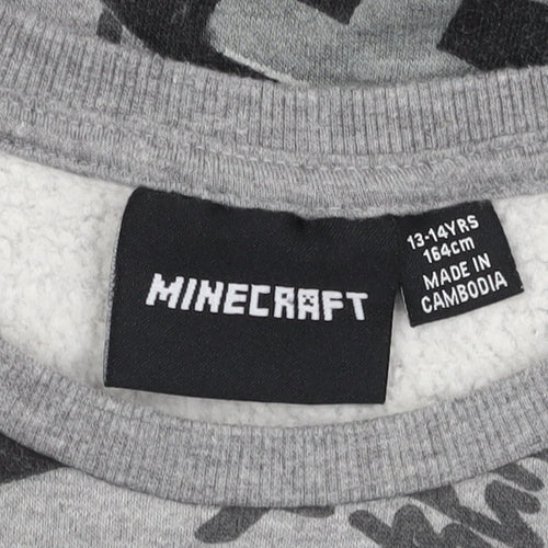 Minecraft Teens Grey Pullover Sweatshirt 164