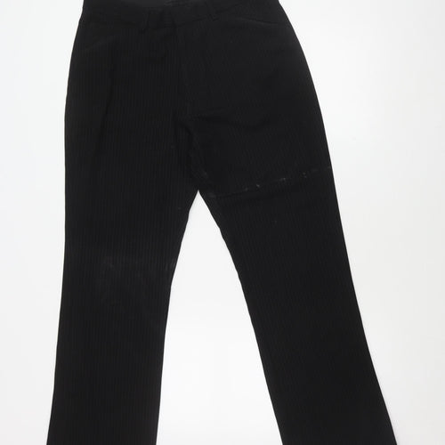 Jeff Banks Black Striped Trousers 32R Unisex
