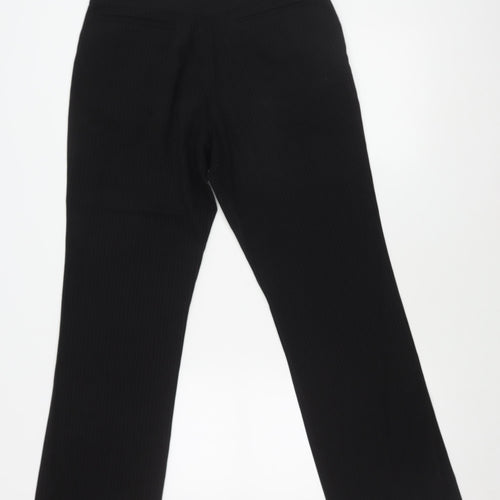 Jeff Banks Black Striped Trousers 32R Unisex