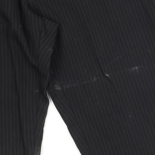 Jeff Banks Black Striped Trousers 32R Unisex