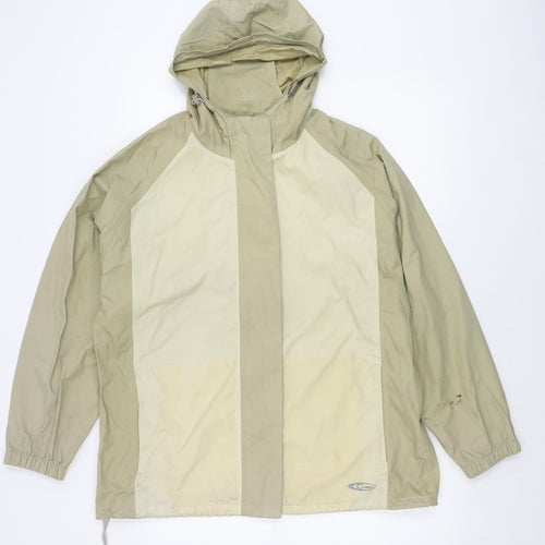 Gelet Women's Beige Rain Coat Size 18 Hooded Casual