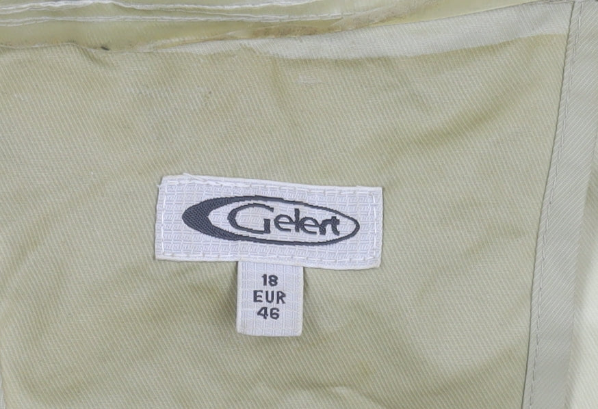 Gelet Women's Beige Rain Coat Size 18 Hooded Casual