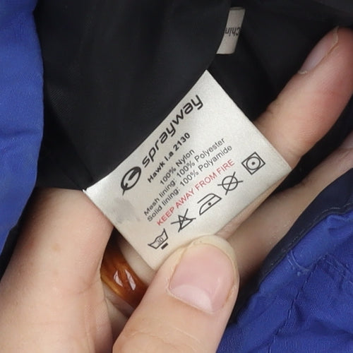Sprayway Boys Blue Waterproof Hooded Jacket Size 12-13 Years