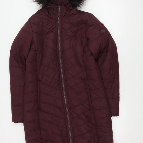 Regatta Women's Purple Puffer Coat, Size 8, Winter Ready