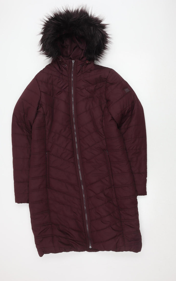 Regatta Women's Purple Puffer Coat, Size 8, Winter Ready