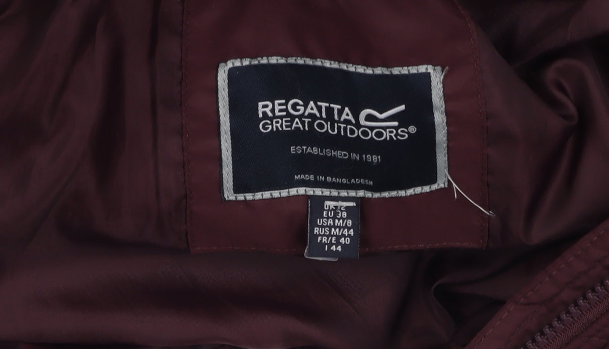 Regatta Women's Purple Puffer Coat, Size 8, Winter Ready