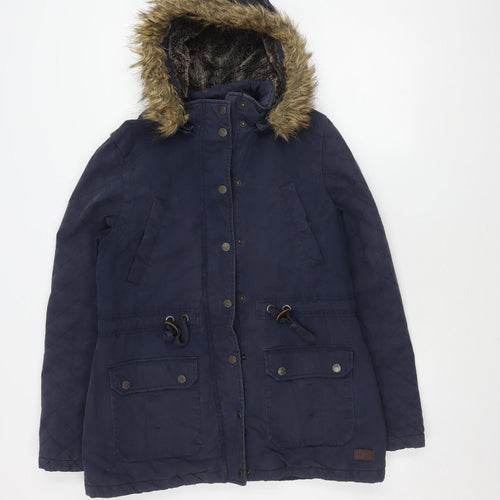 FatFace Women's Blue Parka Jacket Size 12