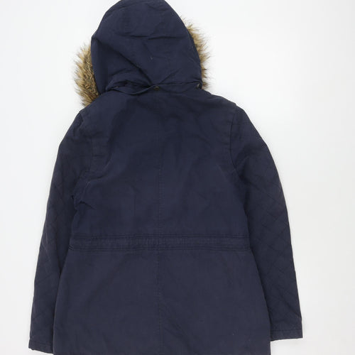 FatFace Women's Blue Parka Jacket Size 12