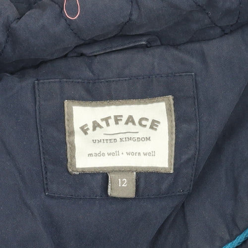 FatFace Women's Blue Parka Jacket Size 12