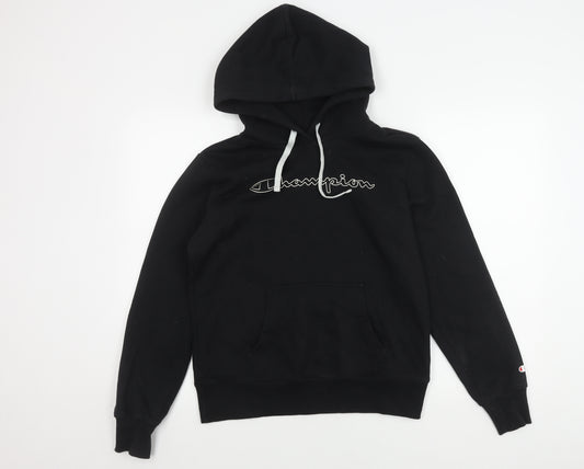 Champion Unisex Black Pullover Hoodie Size L