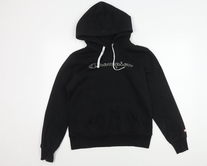 Champion Unisex Black Pullover Hoodie Size L