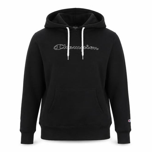 Champion Unisex Black Pullover Hoodie Size L