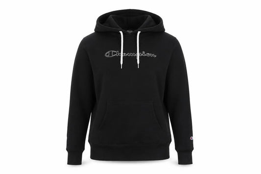 Champion Unisex Black Pullover Hoodie Size L