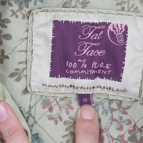 Fat Face Women's Beige Floral Jacket Size 10