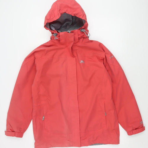 Trespass Women's Red Waterproof Rain Coat, Size M