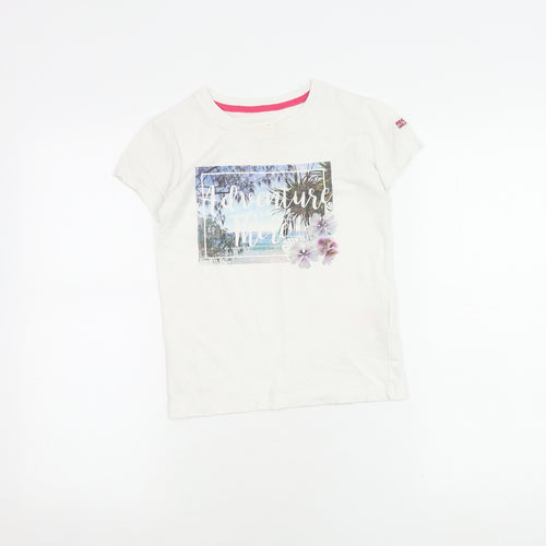 Regatta Girls White Adventure Graphic T-Shirt 7-8 Years