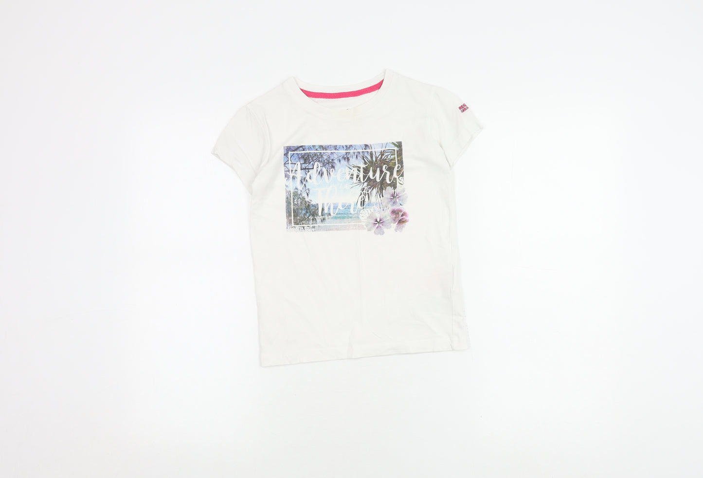 Regatta Girls White Adventure Graphic T-Shirt 7-8 Years