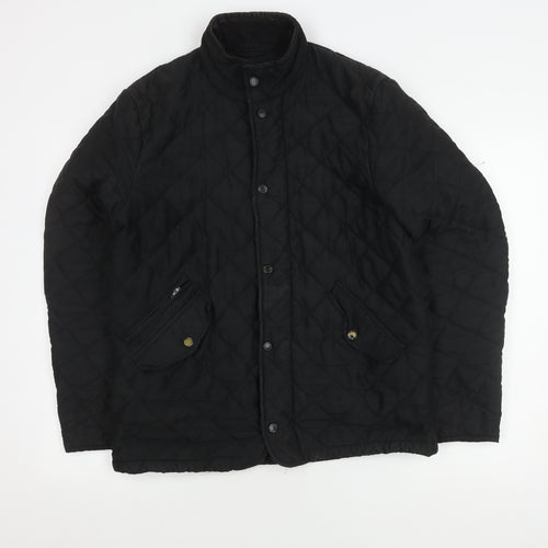 Feraud Men's Black Quilted Jacket Size S