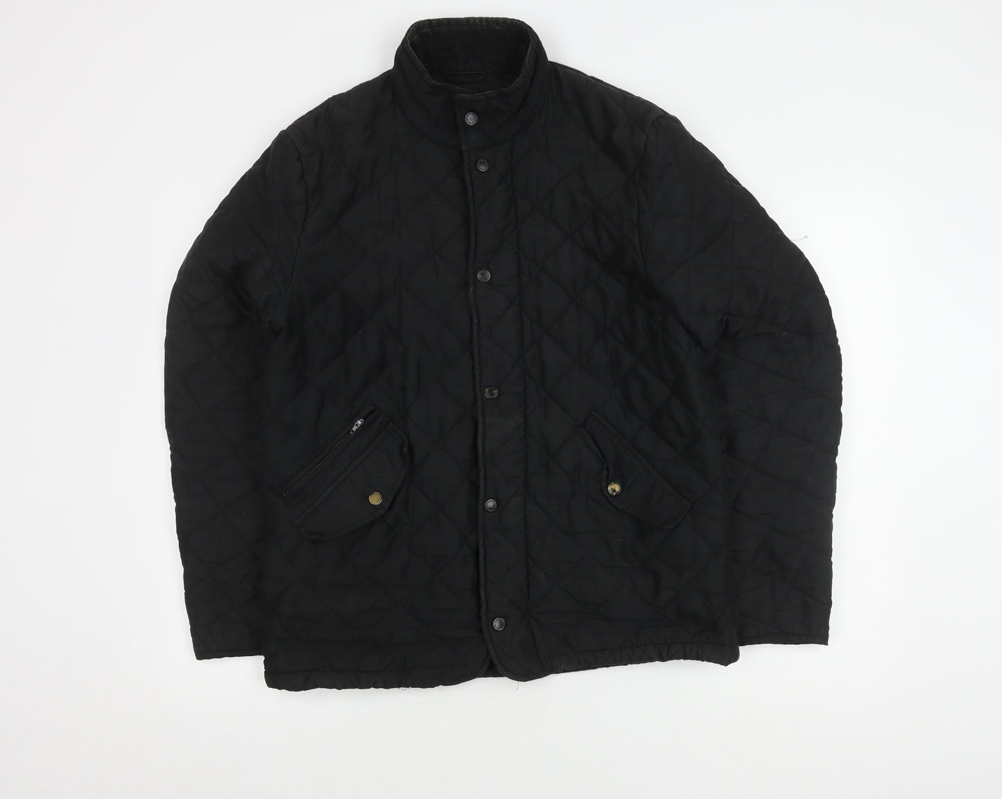 Feraud Men's Black Quilted Jacket Size S