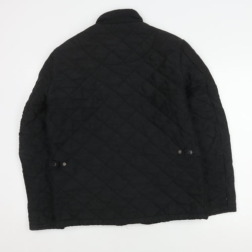 Feraud Men's Black Quilted Jacket Size S