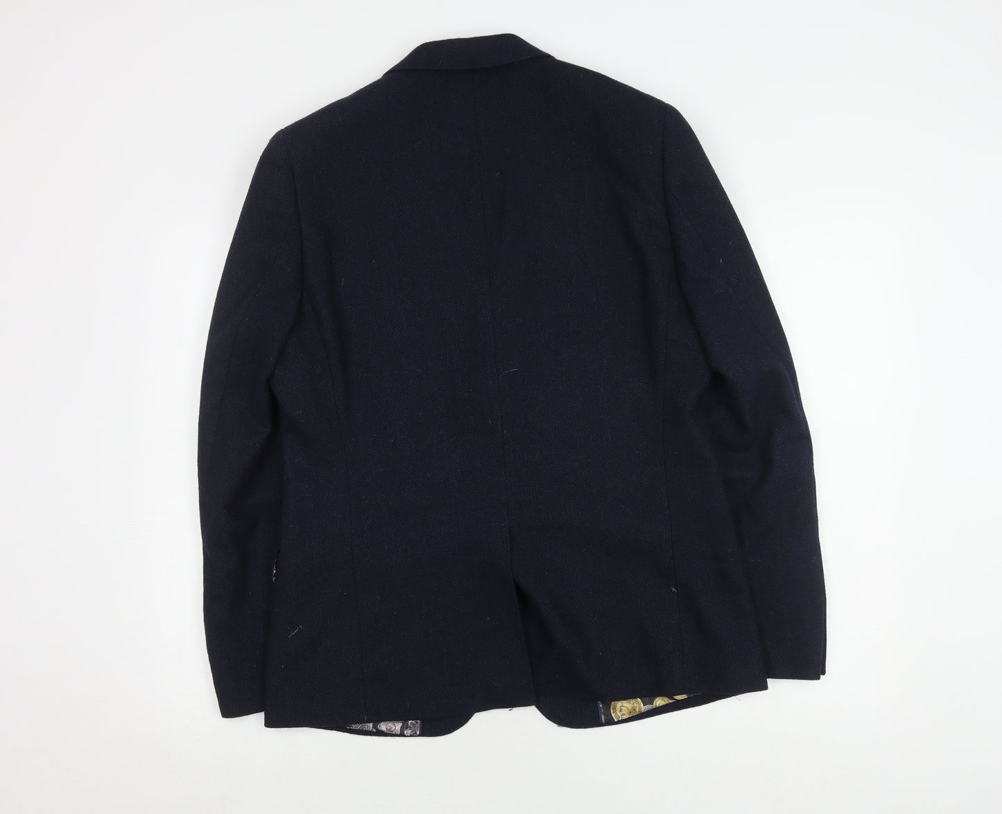 Feraud Men's Navy Blazer 40 Regular Wool Blend