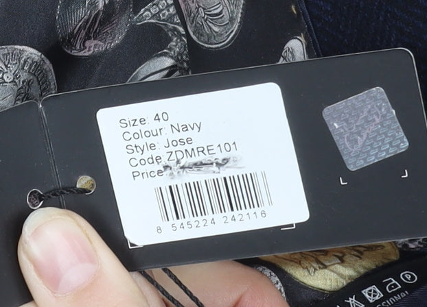 Feraud Men's Navy Blazer 40 Regular Wool Blend