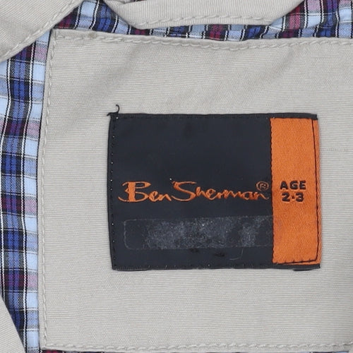 Ben Sherman Boys Beige Jacket, Age 2-3, Casual Basic Style