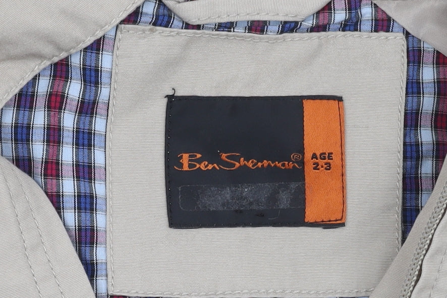 Ben Sherman Boys Beige Jacket, Age 2-3, Casual Basic Style