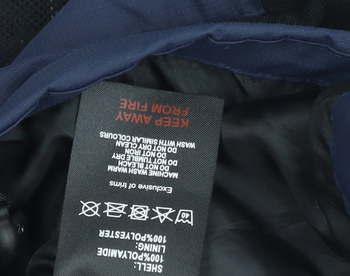 TOG24 Women's Blue Rain Jacket, Size 10, Hooded, Zip